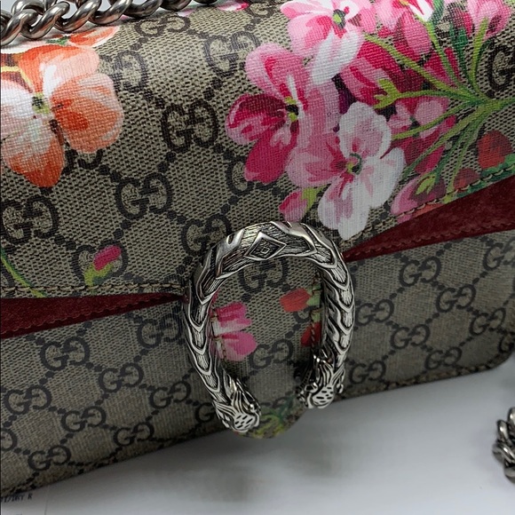 ❤️2XHP🎉NWT GUCCI MINI DIONYSUS GG BLOOM FLORAL HANDBAG - Picture 4 of 12